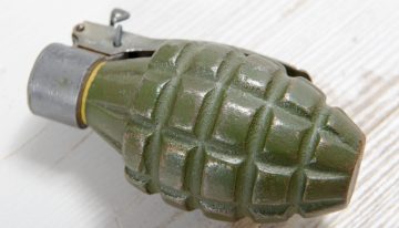 A gun magazine shaped hand grenade?